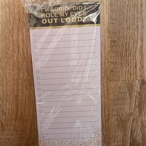 Abella White Notepad with Black Cover Accent